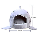 Shark Cat House with Removable Bed Cushion